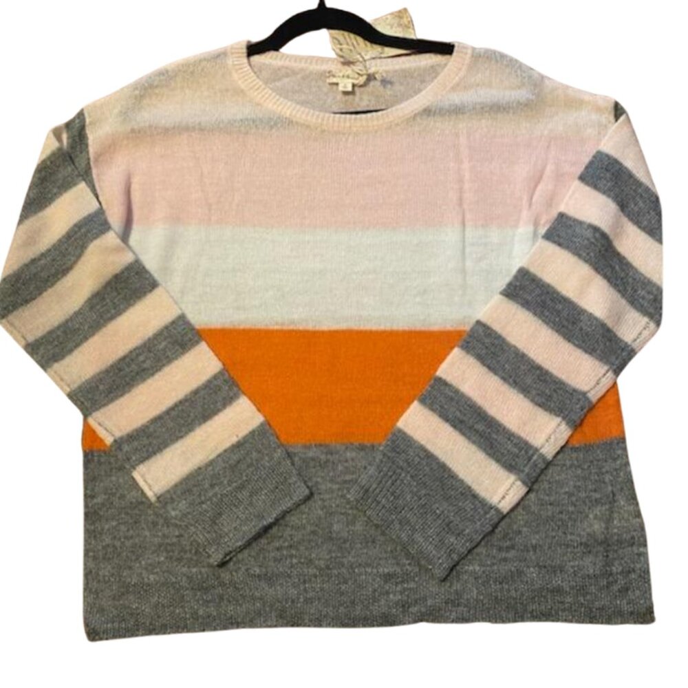 123 $20. Live Start, NWT Hem & Thread striped sweater.